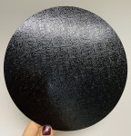 Podkład fi 15cm, cienki, sztywny 3mm czarno- biały dwustronny